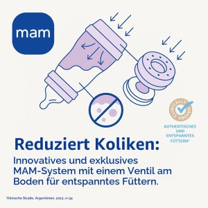 Sticla Anti-Colici MAM, 320 ml, cu tetina din silicon, auto-sterilizanta - Img 2
