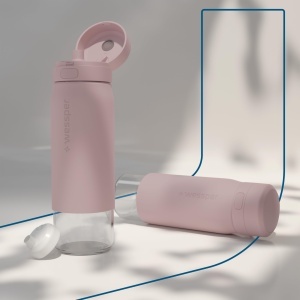 Sticla cu Filtru Wessper B2 Glass 700ml Borosilicat BPA Free Roz - Img 5