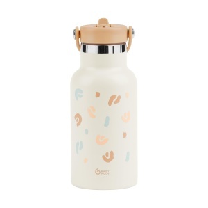 Sticla de apa izoterma Babymoov Little Explorer 350ml Ivory, cu sistem anti-picurare