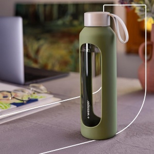 Sticla de Apa Wessper B1, 500 ml, Borosilikat, Culoare Olive - Img 5
