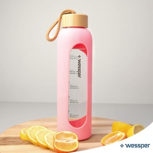 Sticla de Apa Wessper B1, 500 ml, Borosilikat, Culoare Rosa, BPA Free - Img 8