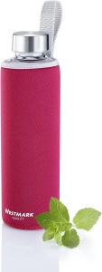 Sticla de Apa Westmark Viva, 550 ml, Sticla din Sticla cu Husa, Rosie - Img 9