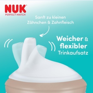 Sticla de invatare NUK Perfect Match Silikon, 2 bucati, anti-scurgere - Img 2