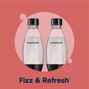Sticla de plastic SodaStream 0,5L, set 2 bucati, negru - Img 7