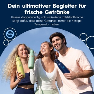 Sticla din otel inoxidabil SodaStream Fizz Go 0,9L, culoare albastra - Img 4