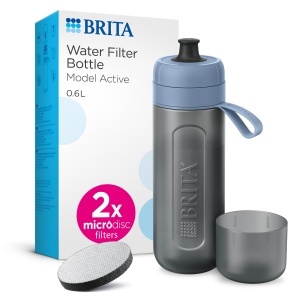 Sticla filtranta BRITA Active Dark Blue 600ml cu 2 MicroDisc Filtre BPA-free