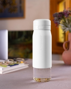 Sticla filtranta Wessper B2 Glass, 700ml, Borosilicat, BPA-free, Alb - Img 3