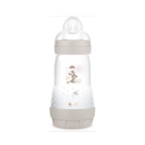 Sticla pentru bebelusi MAM Anti-Kolik, 260 ml, silicon, auto-sterilizare