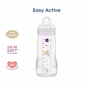 Sticla pentru bebelusi MAM Easy Active 330 ml, culoare lila, cu tetina din silicon - Img 2