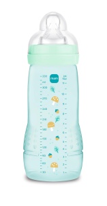 Sticla pentru bebelusi MAM Easy-Active 330 ml, ergonomica, culoare hellblau