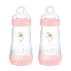 Sticla pentru bebelusi MAM Easy Start Anti-Colic, 260ml, roz, 2 bucati