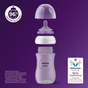 Sticla pentru bebelusi Philips AVENT Natural Response, 125 ml, 2 buc, BPA-free - Img 2