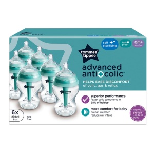 Sticla pentru bebelusi Tommee Tippee Advanced Anti-Kolik 260ml, cu tetina din silicon - Img 2
