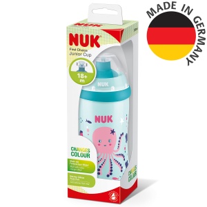 Sticla pentru copii NUK Junior Cup 300 ml efect cameleon fara BPA albastru-verde - Img 6