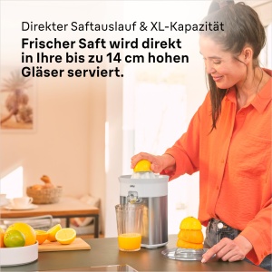 Storcator citrice Braun CitrusQuick 5 CJ5050 WH 60W Alb Sistem anti-picurare - Img 2