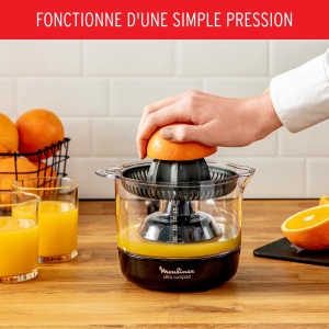 Storcator electric Moulinex PC1208 Ultra Compact Volum de 450 ml Storcator de portocale si storcator de citrice cu 2 directii de rotatie Pornireoprire - Img 3