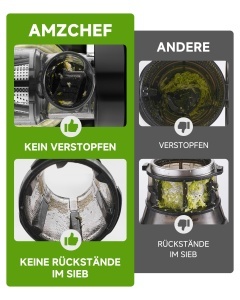 Storcator lent AMZCHEF ZM1501 functie reverse argintiu cu 2 recipiente si perie de curatare - Img 6
