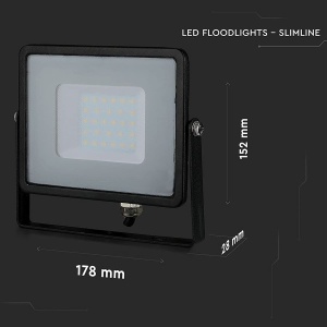 Straler LED V-TAC VT-30, 30W, IP65, 6400K, 2400 Lumen, Negru - Img 11