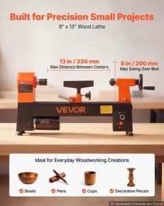 Strung pentru lemn VEVOR 20 x 33 cm 13 PS pentru lemn moale si tare - Img 2