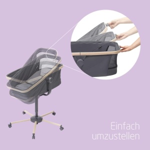 Stubenwagen Maxi-Cosi Alba 3-in-1, 0-3 ani, 15 kg, Culoare Beyond Graphite - Img 4