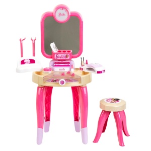Studio de Frumusete Theo Klein Barbie - Cu Oglinda Rotativa si Lumina, Accesorii Incluse