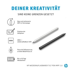 Stylus HP Rechargeable MPP 2.0, 4096 niveluri presiune, USB-C, negru - Img 2