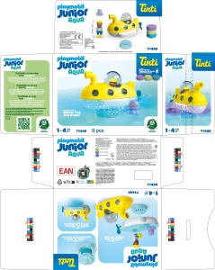 Submarin PLAYMOBIL JUNIOR cu Kapitan si Krake, 3 tablete colorate, sigur pentru copii - Img 6
