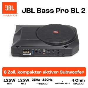 Subwoofer activ auto JBL BassPro SL2, 200mm, 125W, negru - Img 6