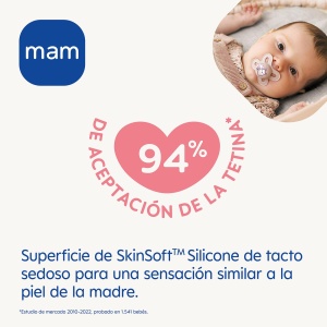 Sucea pentru bebelusi MAM Original, 2-6 luni, silicon, auto-sterilizare, roz, 2 bucati - Img 2
