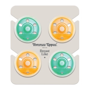 Sucea Tommee Tippee Glow-in-the-Dark, 0-6 luni, 4 bucati, silicon, design brustahnllich - Img 2