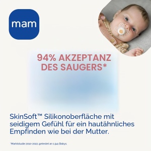 Sucitor pentru bebelusi MAM Perfect Start S186, silicon SkinSoft, 0-2 luni, albastru (2 buc) - Img 2