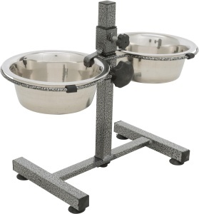 Suport ajustabil pentru caini TRIXIE cu 2 boluri din otel inoxidabil, 0.75L