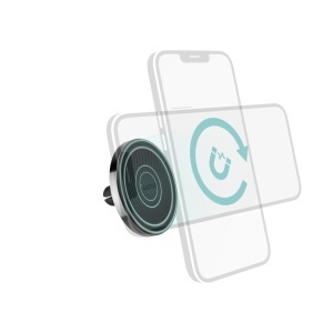 Suport auto pentru smartphone Hama Lock, magnet, rotativ, negrusilver - Img 2