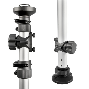 Suport biciclete Relaxdays, telescopic pentru 2 biciclete, ajustabil 160-340 cm, argintiunegru - Img 6