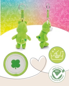 Suport Chei NICI Glucksbarchi 10cm - Plus Verde, Cu Inel pentru Chei, Cadou Ideal - Img 3