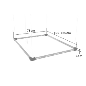 Suport de rufe Vileda Gimi Telepack 100, extensibil, 19 m, alb - Img 2