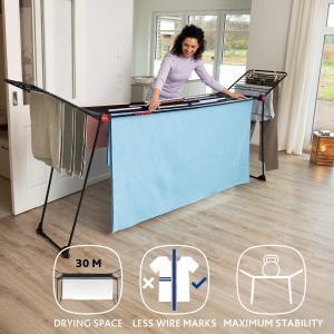Suport de Uscat Vileda Infinity Flex Ultimate, Negru, Extensibil pana la 2m - Img 4