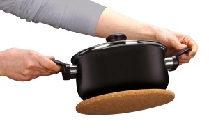 Suport din pluta Metaltex cu magnet, 20 cm, culoare bej - Img 2
