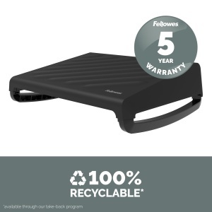 Suport ergonomic pentru picioare Fellowes Breyta, ajustabil, 100 reciclabile, negru - Img 8