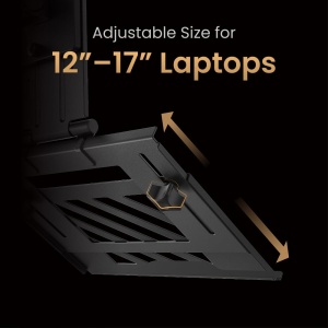 Suport Laptop BenQ LTB01, VESA 75x75 mm, pentru laptopuri 12-17 inch, capacitate 5 kg - Img 3
