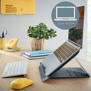 Suport Laptop Ergonomic Leitz Ergo Cosy, 4 Inaltimi, 80 Plastic Recyclet, Gri - Img 2