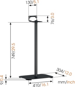 Suport pentru boxe Vogels Sound 3305, inaltime 75 cm, capacitate max. 6,5 kg, culoare negru - Img 5