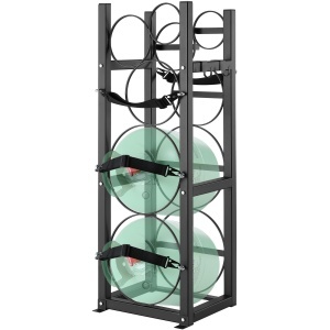 Suport pentru cilindri VEVOR CTR230N din otel carbon capacitate 5 rezervoare montaj simplu