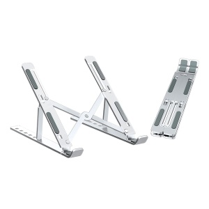 Suport pentru laptop Ewent - Suport pentru PC cu picior pliabil, unghi reglabil - Suport pentru PC din aluminiu - pentru notebook-uri si laptopuri cu ecran de 10-15,6"
