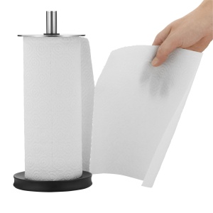 Suport pentru role de bucatarie WMF Depot vertical 32 cm, otel inoxidabil Cromargan, picioare din silicon pot fi spalate in masina de spalat vase - Img 4