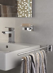 Suport pentru sapun GROHE Start Cube, crom, montare fara drilling - Img 3