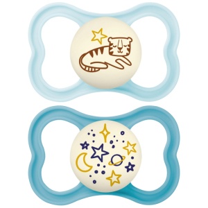 Suport pentru suzeta MAM Supreme Night, 6 luni, silicon, set 2 bucati, culori variate - Img 2