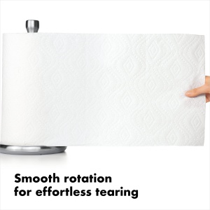 Suport prosop de hartie OXO Good Grips gri baza antiderapanta si design din inox - Img 2