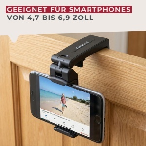 Suport Smartphone Fackelmann Compact, pentru 4,7-6,9 inch, din plastic robust - Img 5