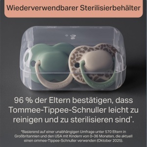 Suport suzeta Tommee Tippee Ultimate Fit, 6-18 luni, 2 bucati, design natural - Img 5